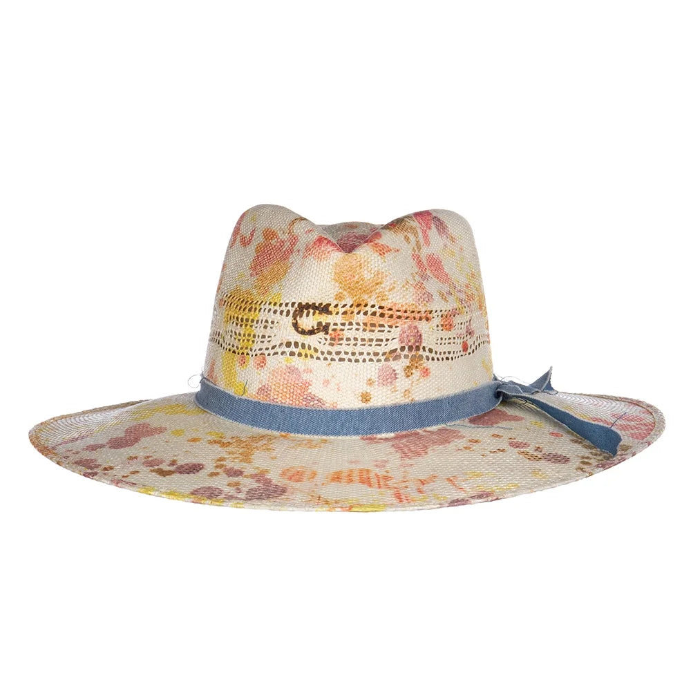 Brim 1 XL Splash 3 3/4` Fashion Womens Multi Hat Horse Charlie Splattered Big