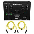 Cables 192 24/192 Audio 2-In/2-Out 4 Universal 10FT M-Audio with Yellow XLR | AIR Sure-Fit Interface USB Package