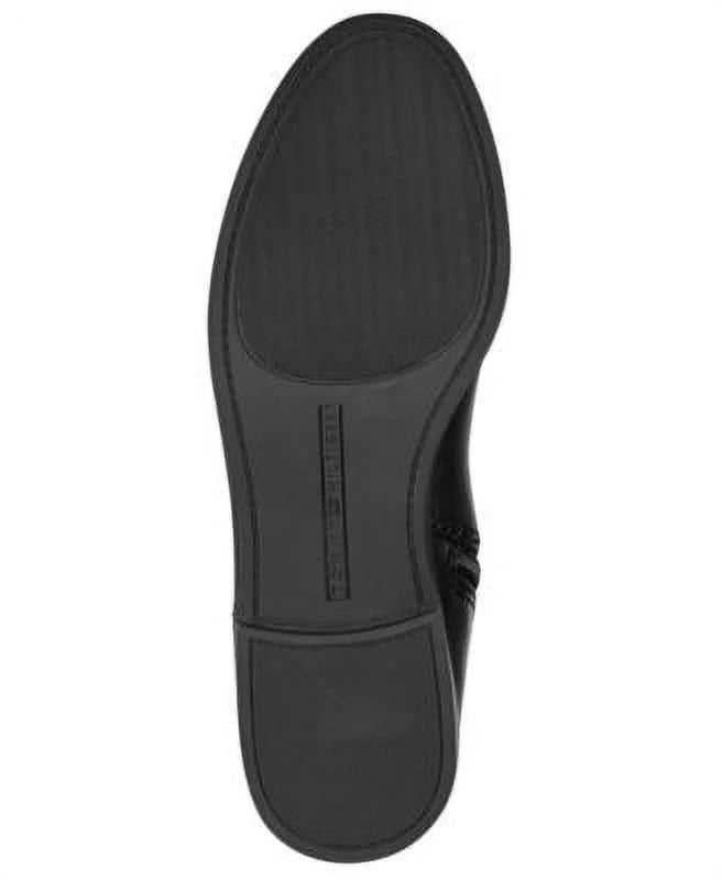 TOMMY Imina Boot Zip-Up Black Padded Flex Womens Logo 7 Block Heel Riding Gore HILFIGER WC M
