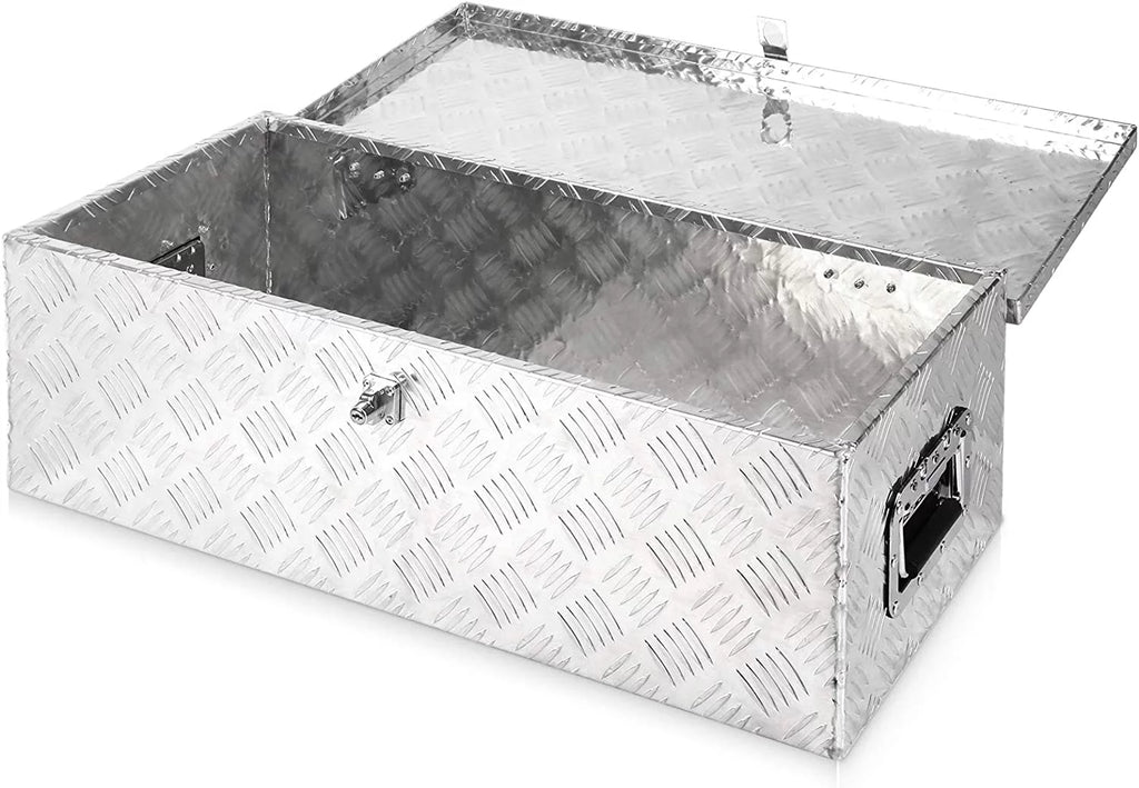 Truck Duty Box Silver Storage of Heavy Aluminum Truck 30'' w/Lock Bed Pickup Boxes Tool Tool for