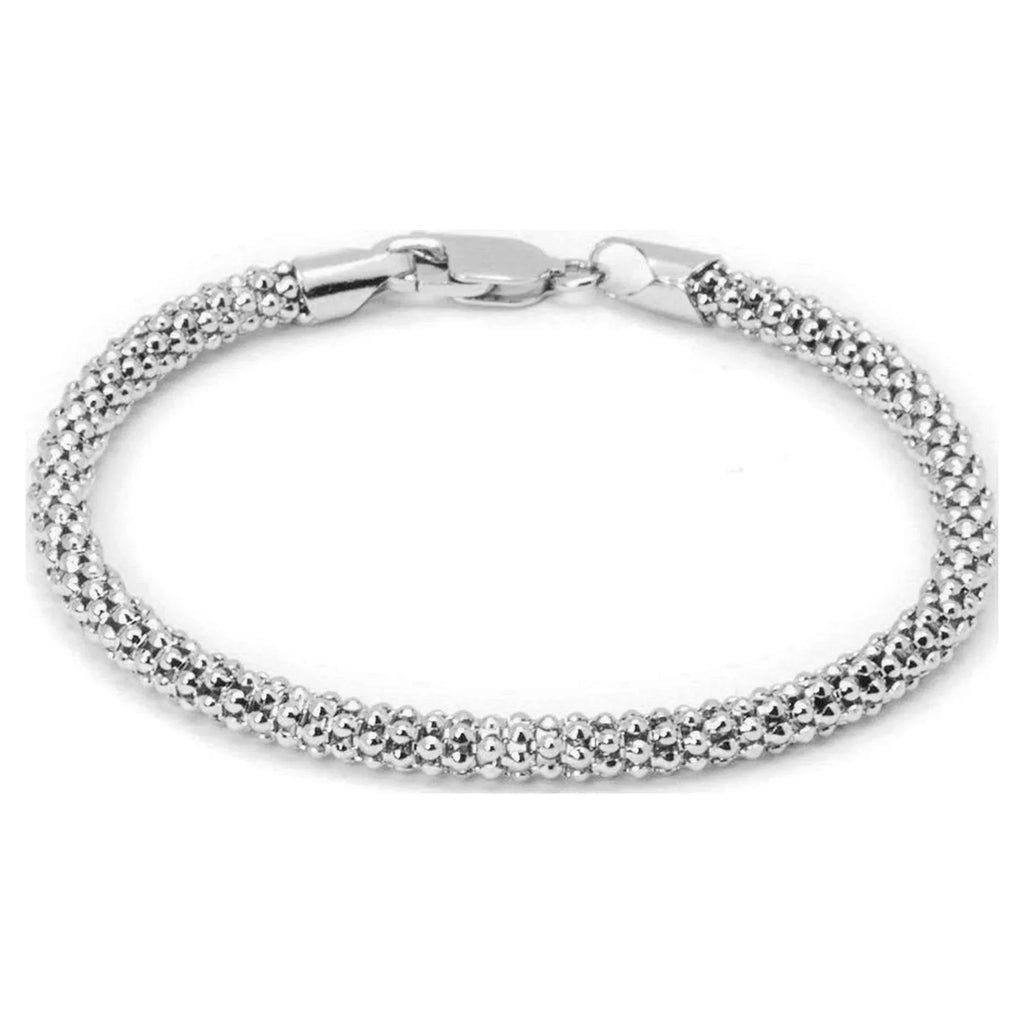 Silver Popcorn Bracelet, Pori Italian Chain Women's 7.5" Sterling Jewelers
