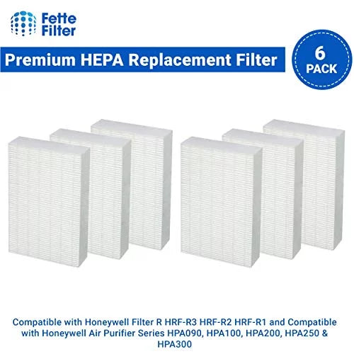 Filter HRF-R2 HRF-R3 Replacement Pack Compatible 6) R HRF-R1 HEPA with Filter (Pack Honeywell True of