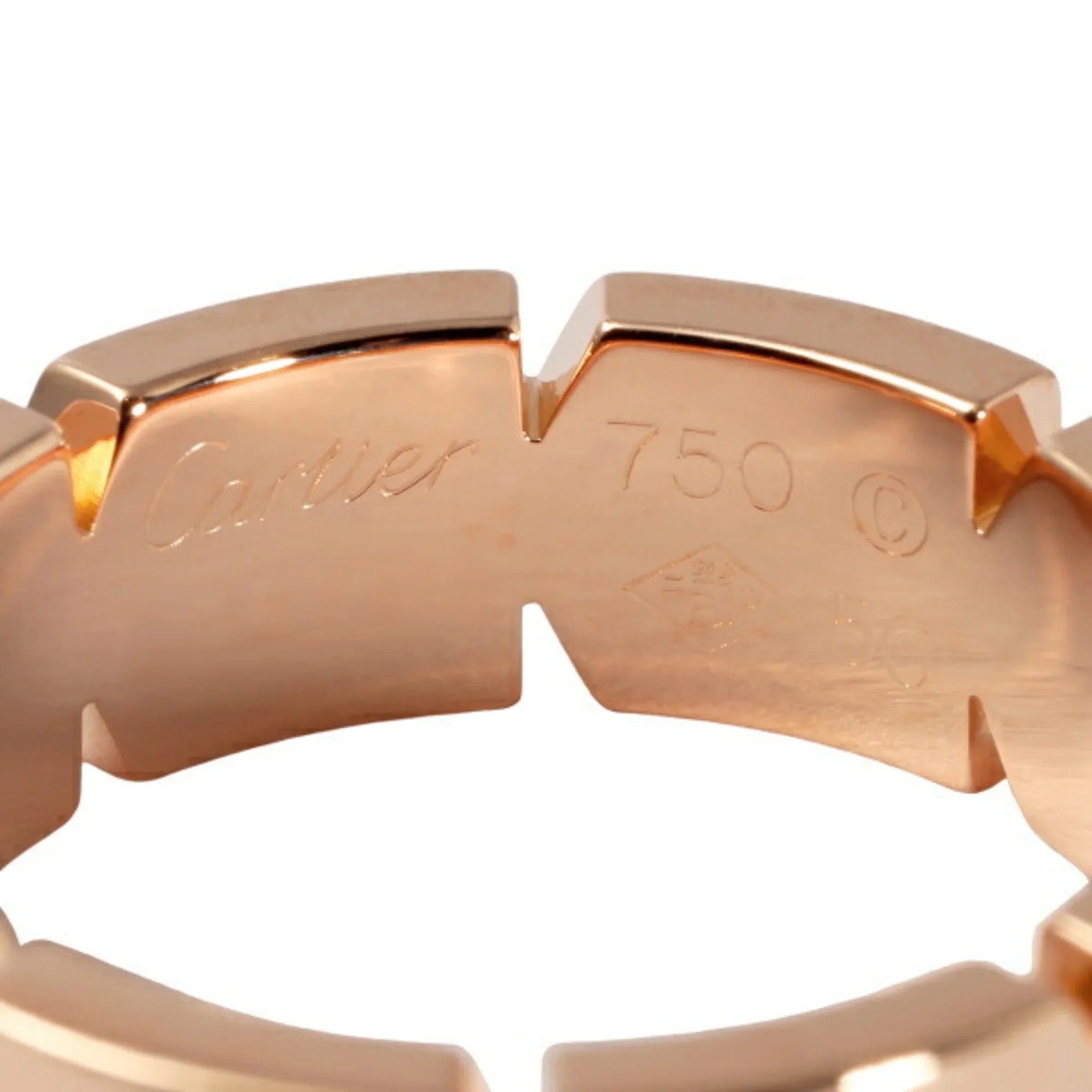 Pre-Owned (Good) gold ring pink Cartier Tank K18PG Française