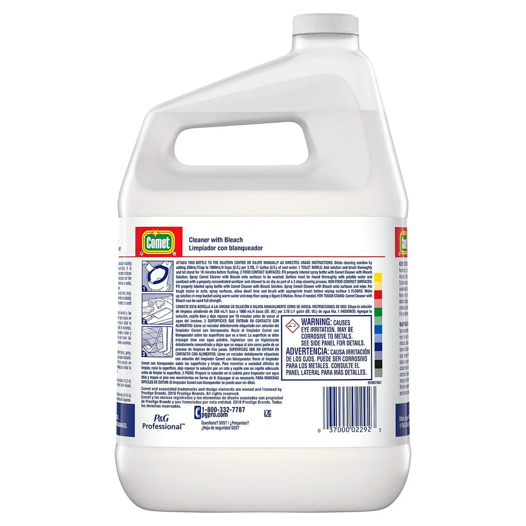 Gallon Cleaner Bottle One Comet with (02291) Bleach, Liquid,