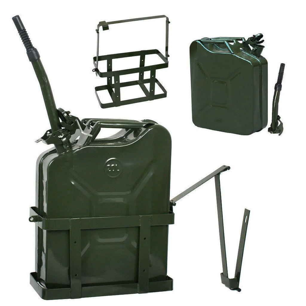 Hol Can Metal Can 20L Fuel Gal NATO Jerry 5 Gasoline Emergency Tank Backup Style