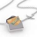 silver Neonblond Envelope in from Wrangell?St.?Elias, Postcard Locket Necklace Vintage Greetings a