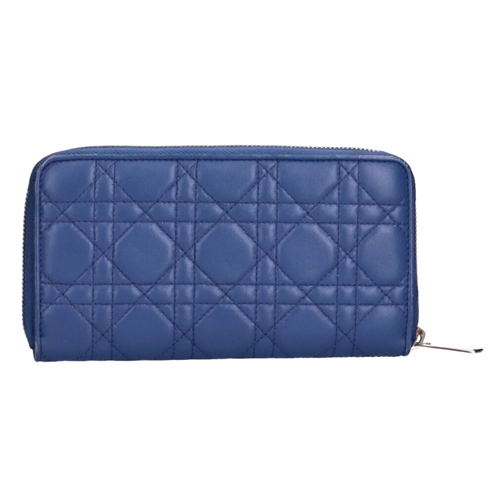 wallet Voyageur lady ladies (Good) Pre-Owned long lambskin Christian Dior