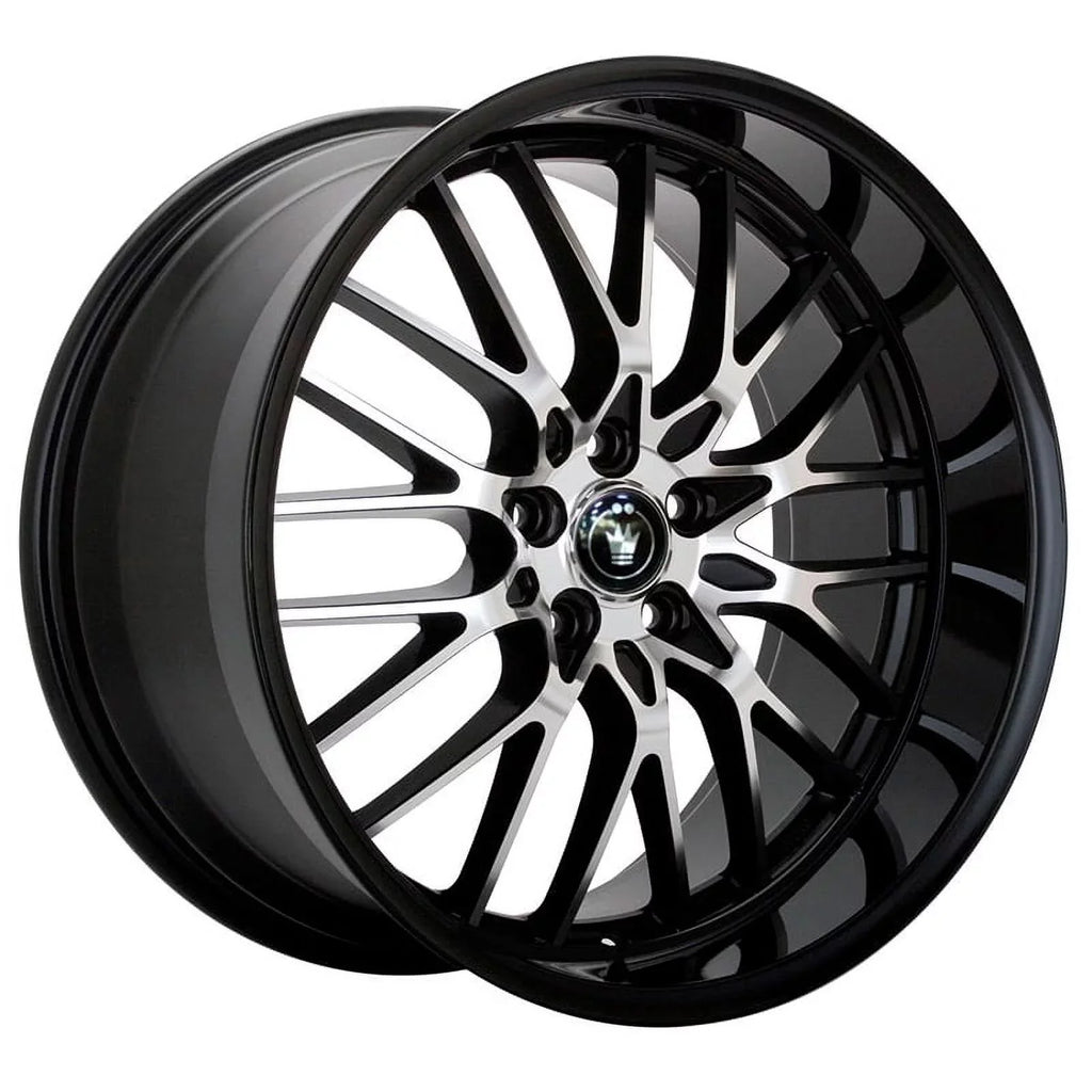5x100/5x114.3 Konig Black Lace +40et Gloss With Machined 16x7 Wheel 16MB Face