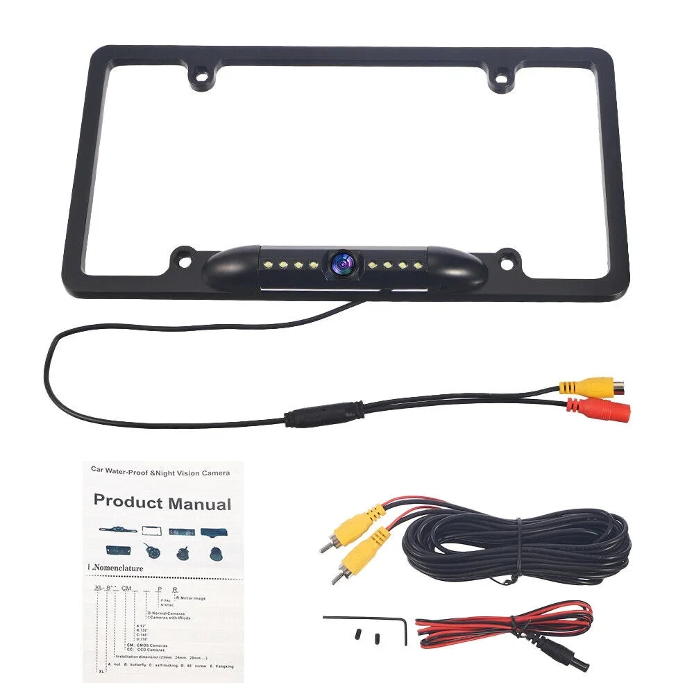 Cars - Cam Universal IP68 Viewing View for Camera Night Angle Waterproof KingFurt - Wired 170° American Backup Vision - Rear