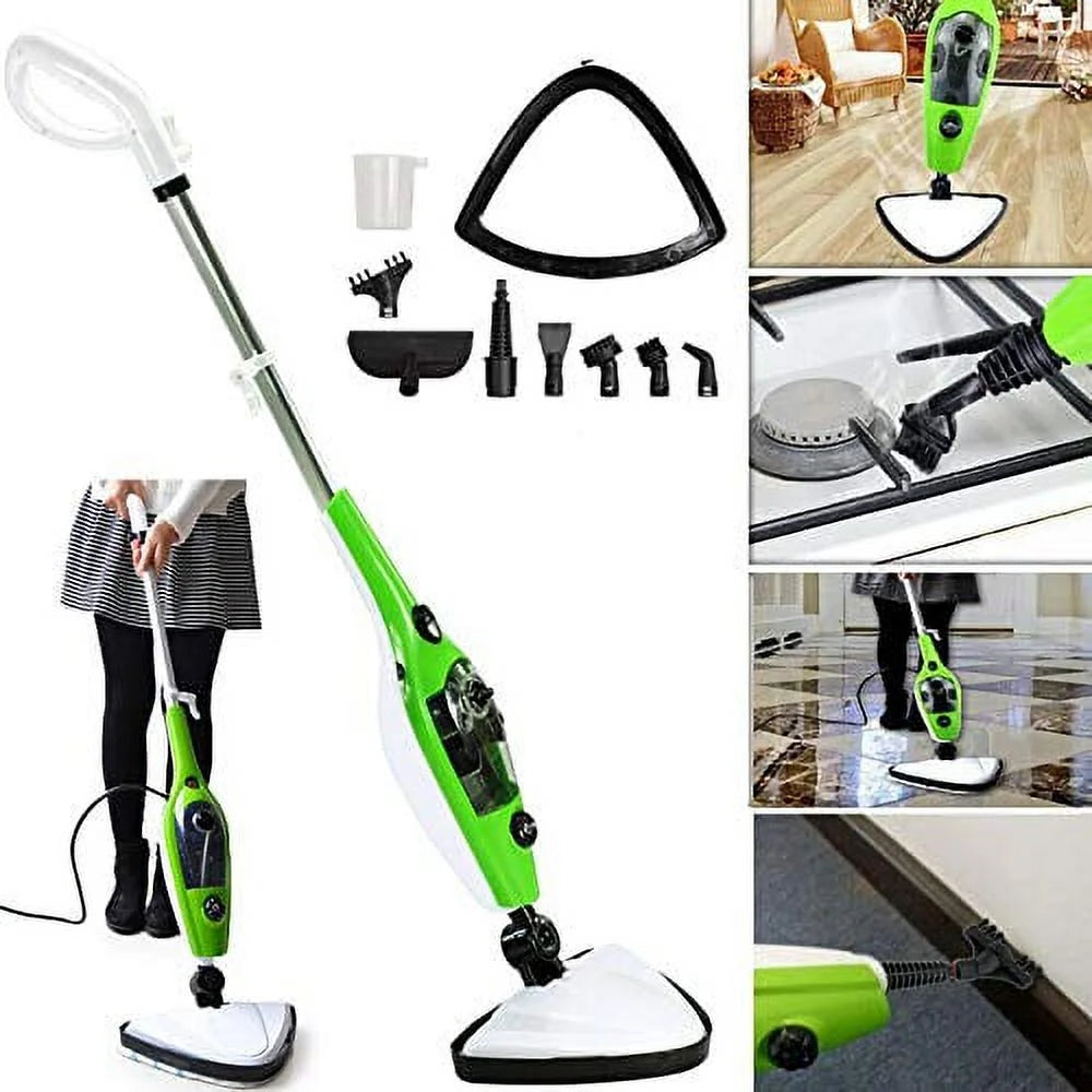 Multi-Function of Heating Fast 10 ml, Mop Types 3.5M 300 Stream 1500 1, for 20 All Carpet/Floor, Up, Clearner In Wire, White/Green Steam W, sec Suitable