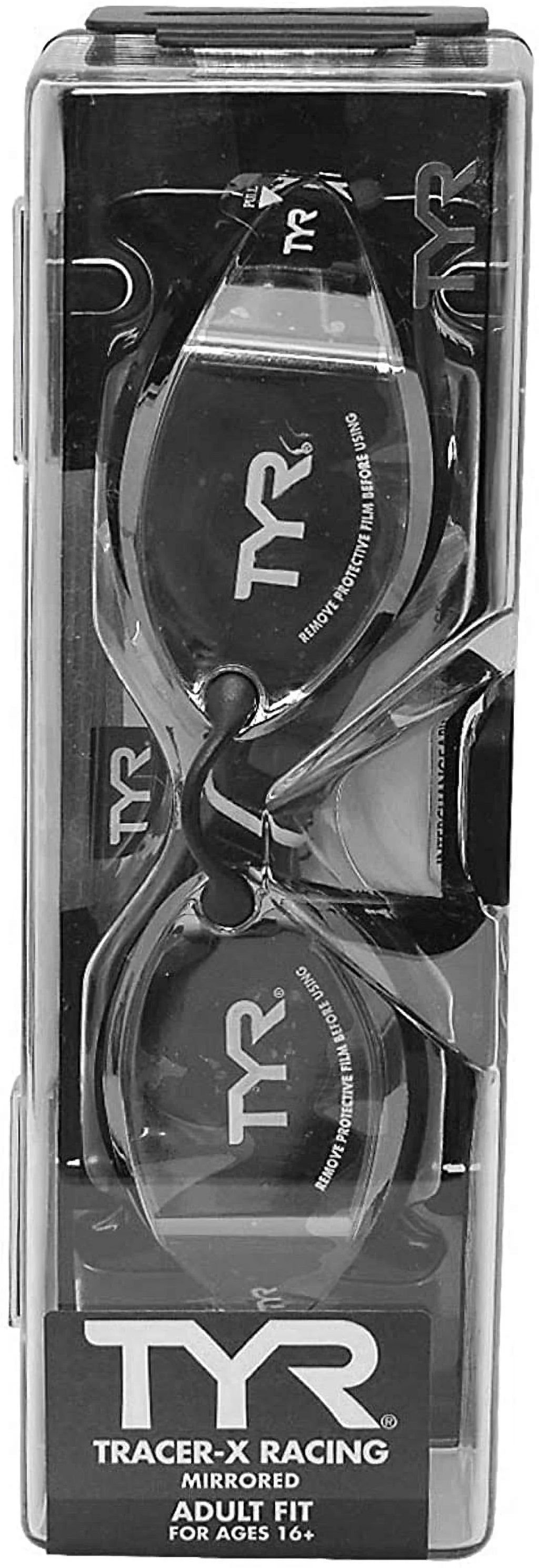 Tr Goggle Frame/Silver Lens Gasket/Silver BLK Mirror TYR Racing X Metallic Mirrored