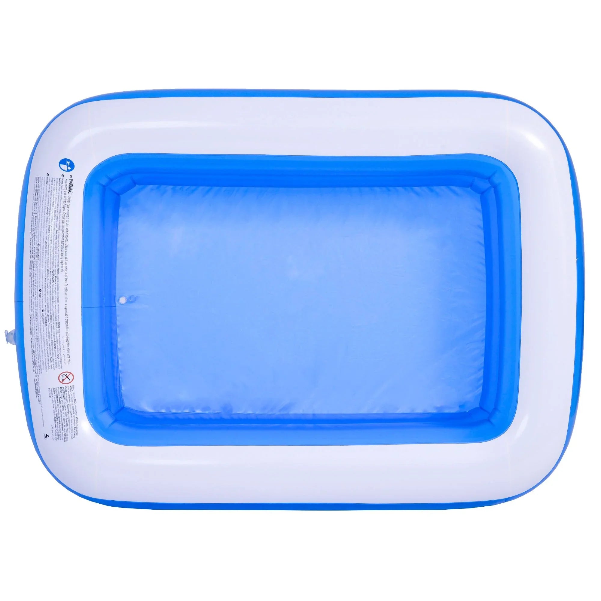 Swimming White and Rectangular 6.5' Blue Inflatable Pool