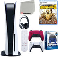 Version Red (Sony Cosmic Borderlands and Controller, with Bundle Headset, Accessory Cleaning Starter 5 Sony Ultimate Disc Kit Cloth Edition, Remote, PS5 Playstation 3 Microfiber Media Disc) Extra