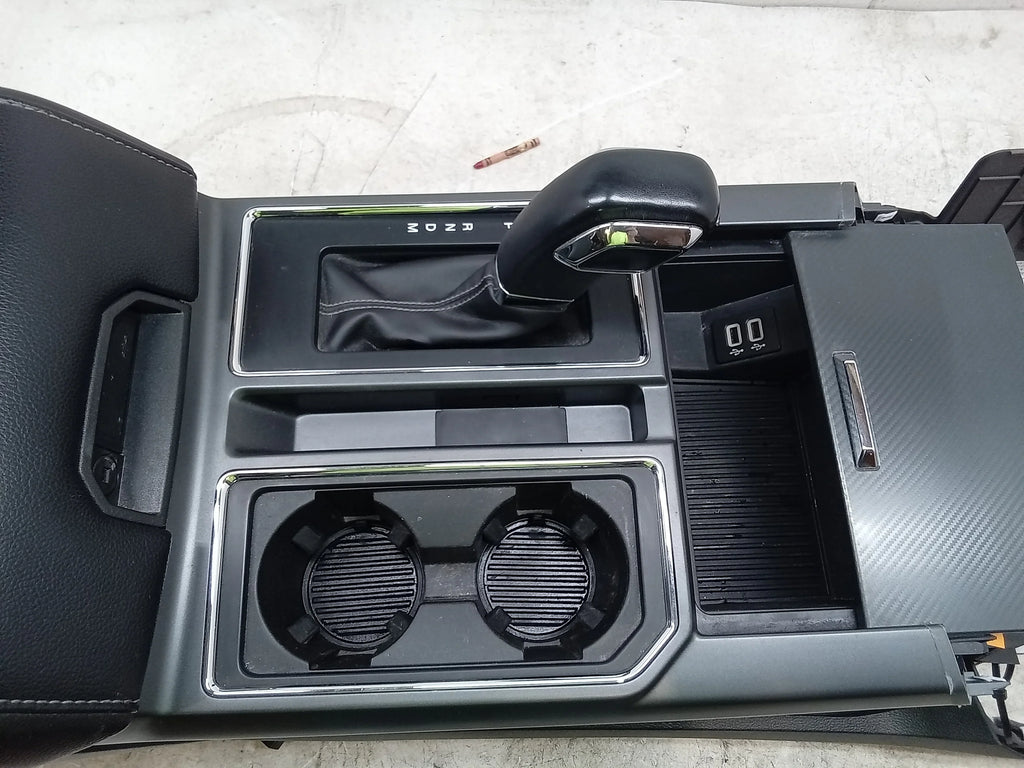 F150 19 Floor 100 Console W/ USB Pre-Owned Shifter OEM Ford Center (Good) Plug