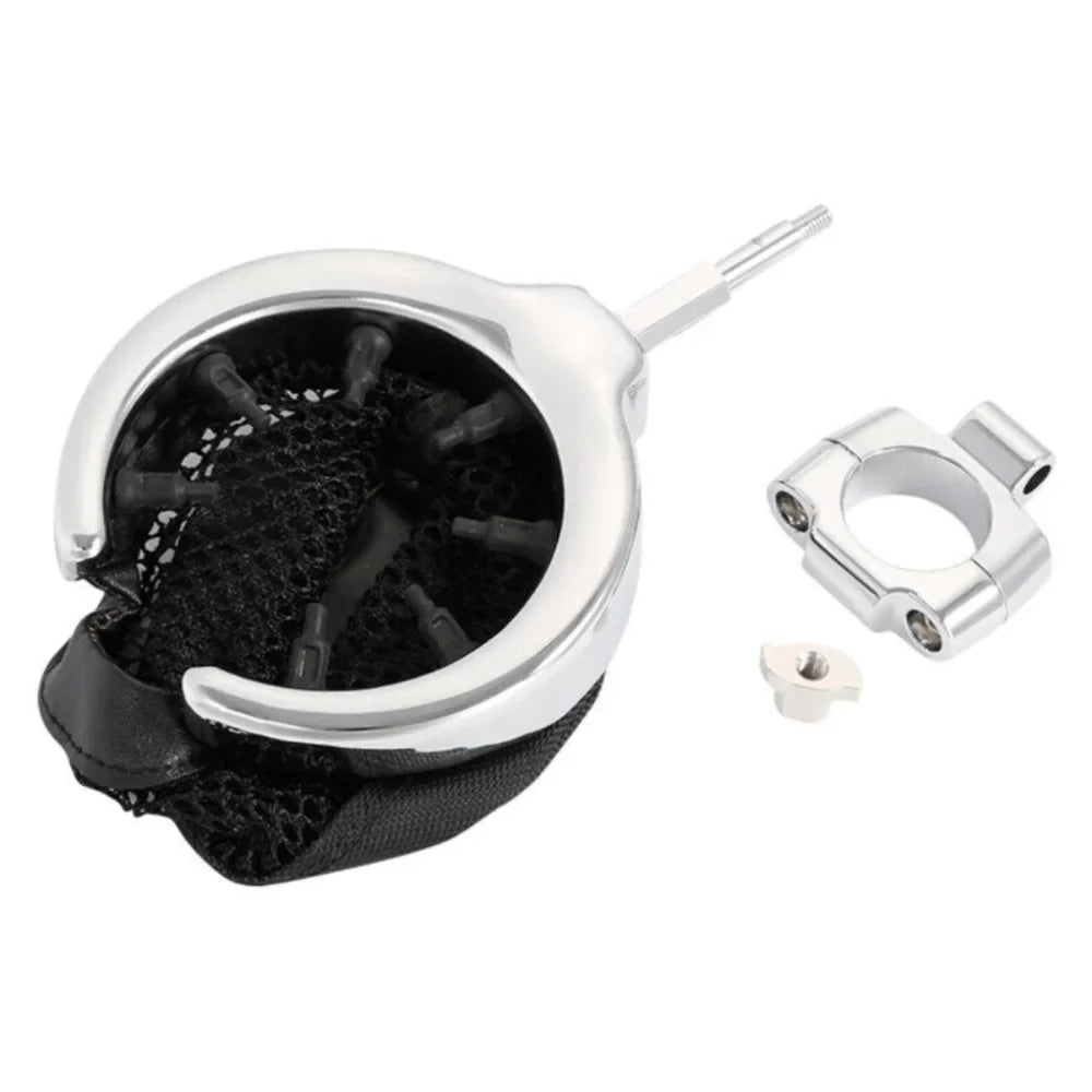 Holder Universal Metal For Basket Motorcycle Harley Teledu Handlebar Drink Cup W/ Mesh