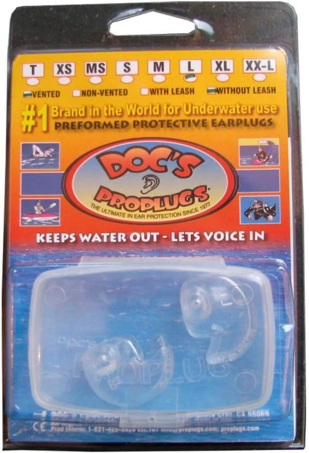 ProPlugs - Clear, Vented X-Small (pair) Doc's