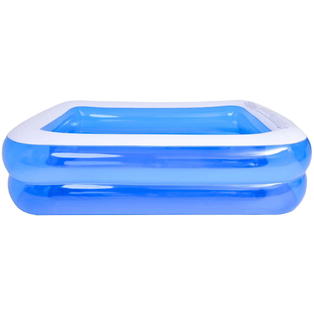 Swimming White and Rectangular 6.5' Blue Inflatable Pool