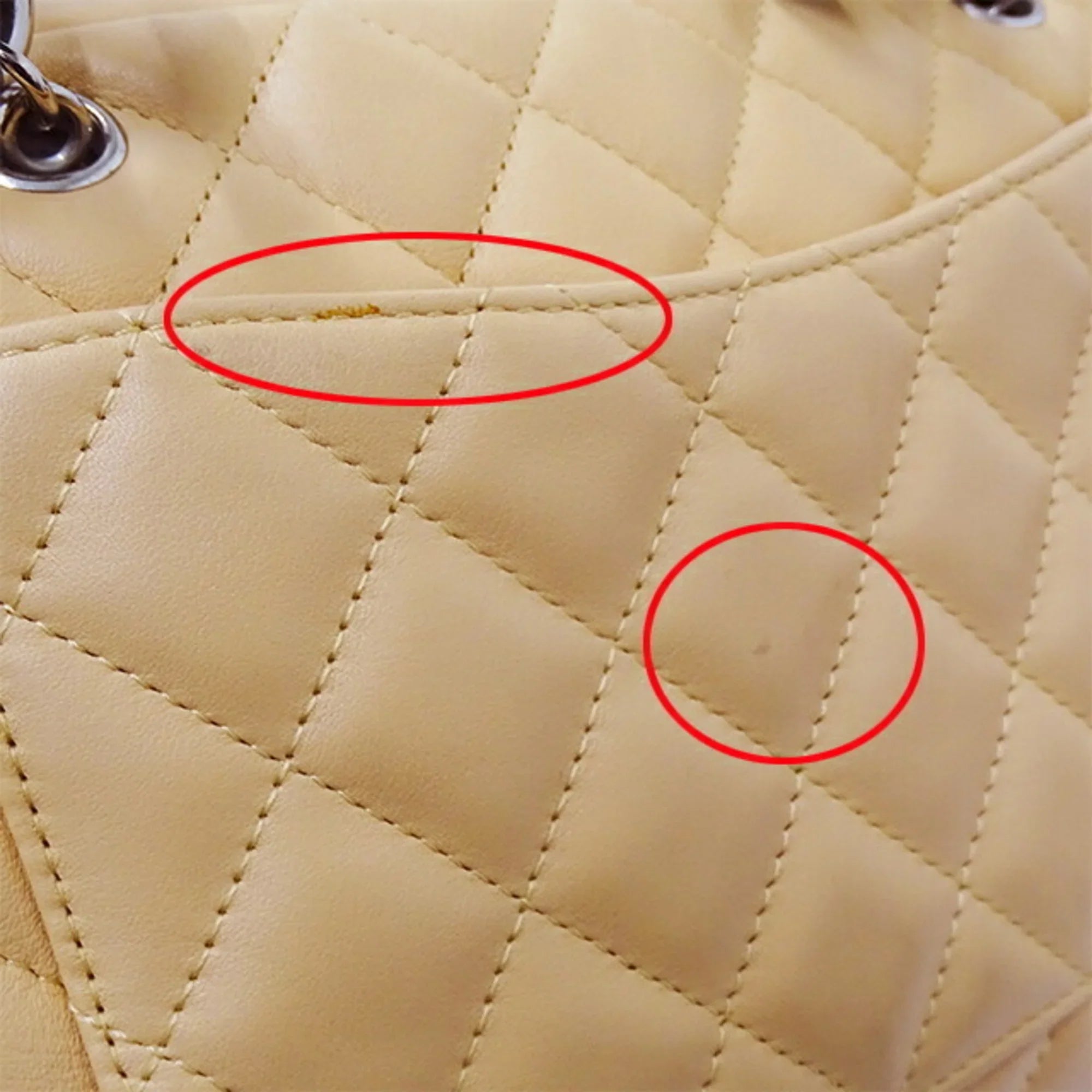 Lambskin Beige CHANEL Women's Handbag (Fair) Cambon Bag Pre-Owned Black
