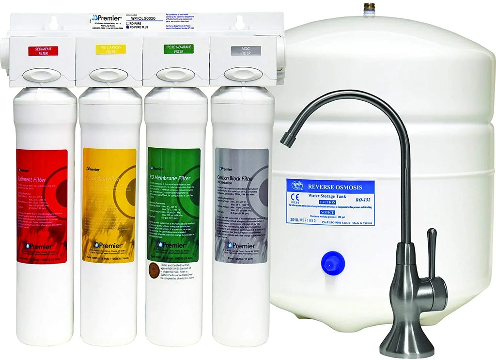 Twist Brushed Reverse Osmosis Nickel, WP531417 Plus Faucet, Pure RO LIHONG with Filtration System Standard Top-Mount