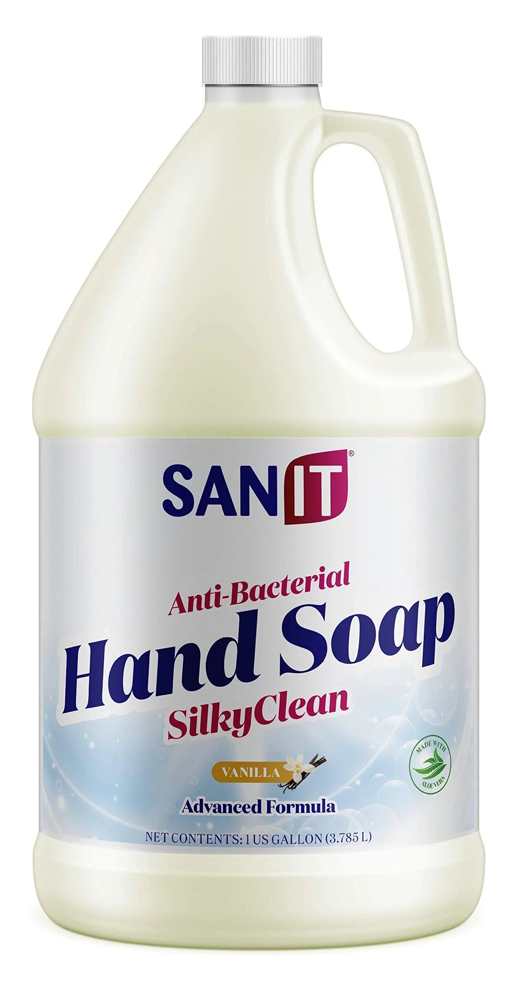 Gallon Vanilla, Advanced - Coconut All-Natural Refill Clean Liquid and 1 Soap Sanit Oil Vera Aloe Antibacterial with in Moisturizing Gel Wash - - Hand Formula USA, Silky Made Hand