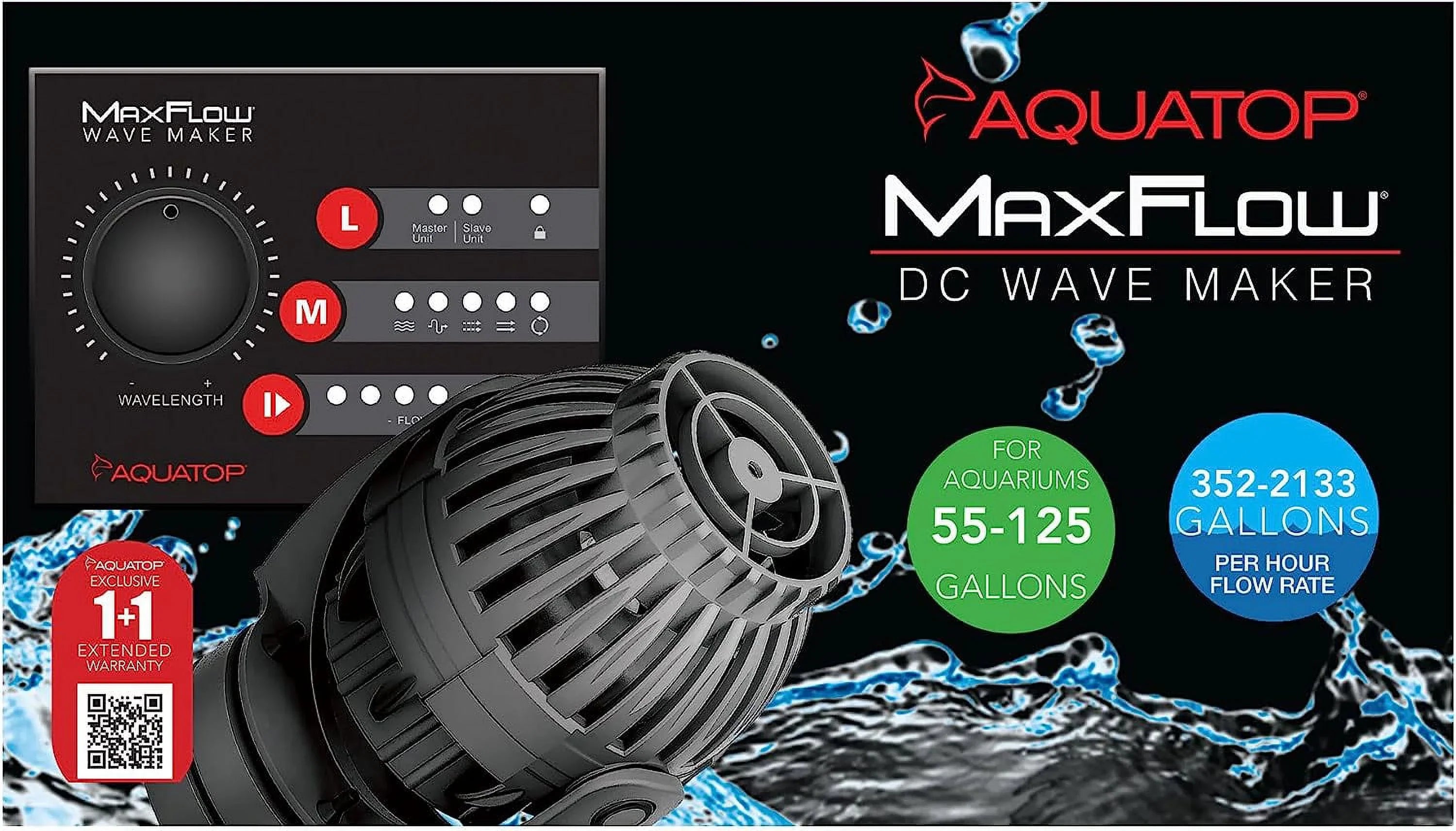 Safe 2,113 Wavemaker Maxflow Or For Controller, Pump 55-125 GPH Connect Gallon Aquariums, MWV-2000 Wirelessly & More Pump, water – DC 2 Salt Fits Units, Aquarium With Tanks,