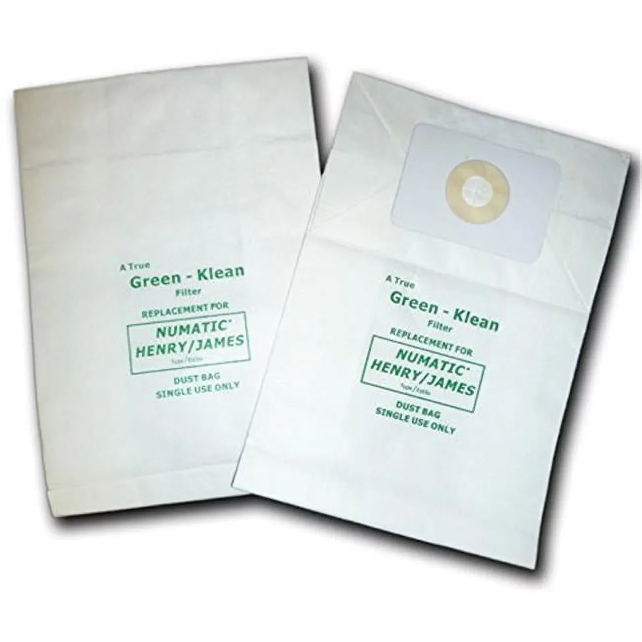 Replacement Bags N.A.C.E. Numatic James Case & Case Klean 10 Green - 10 - of Vacuum Backpack RSV130 & Henry per
