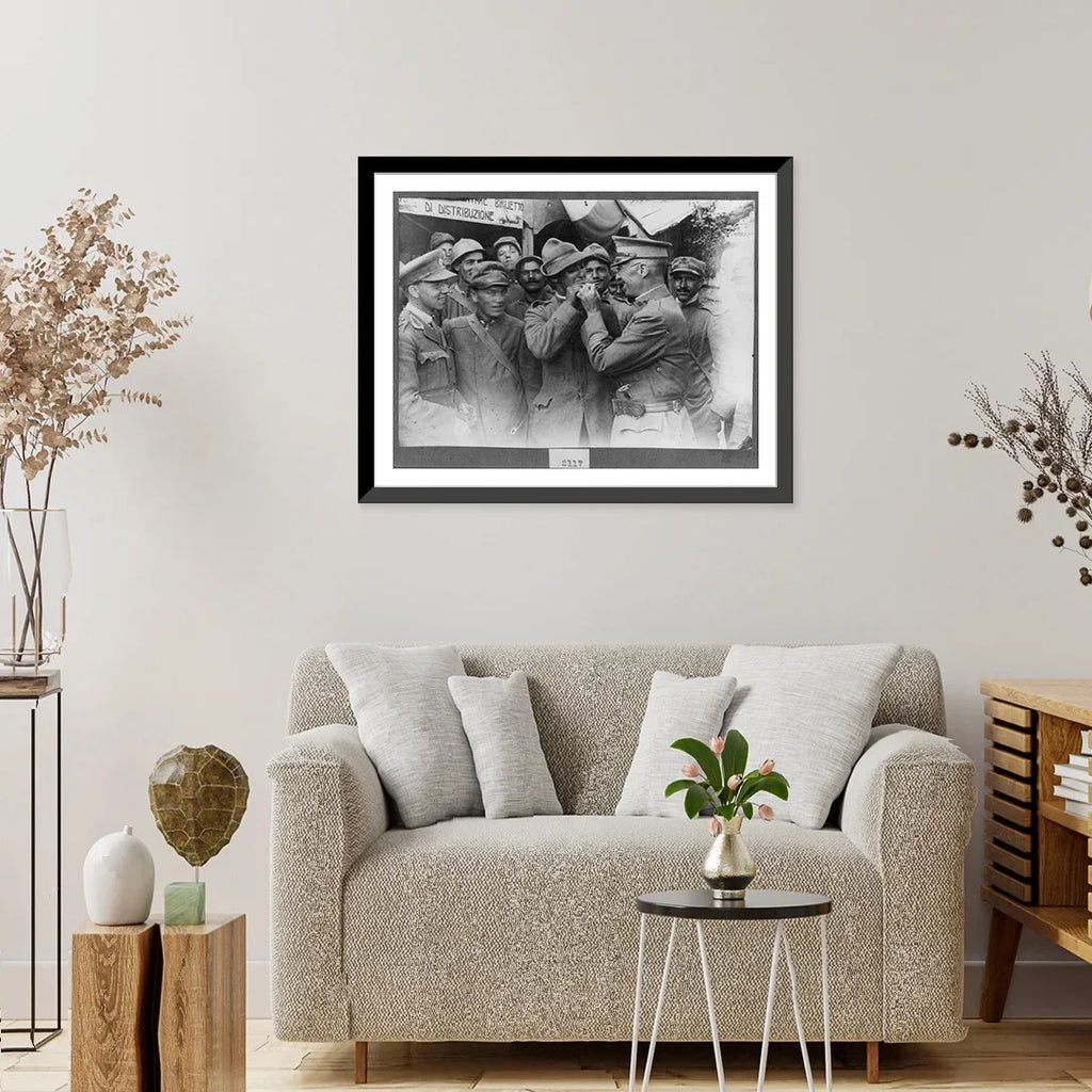x light A Historic [The Framed 21-7/8" friendly Grappa], Italian Print, 17-7/8" on Front: