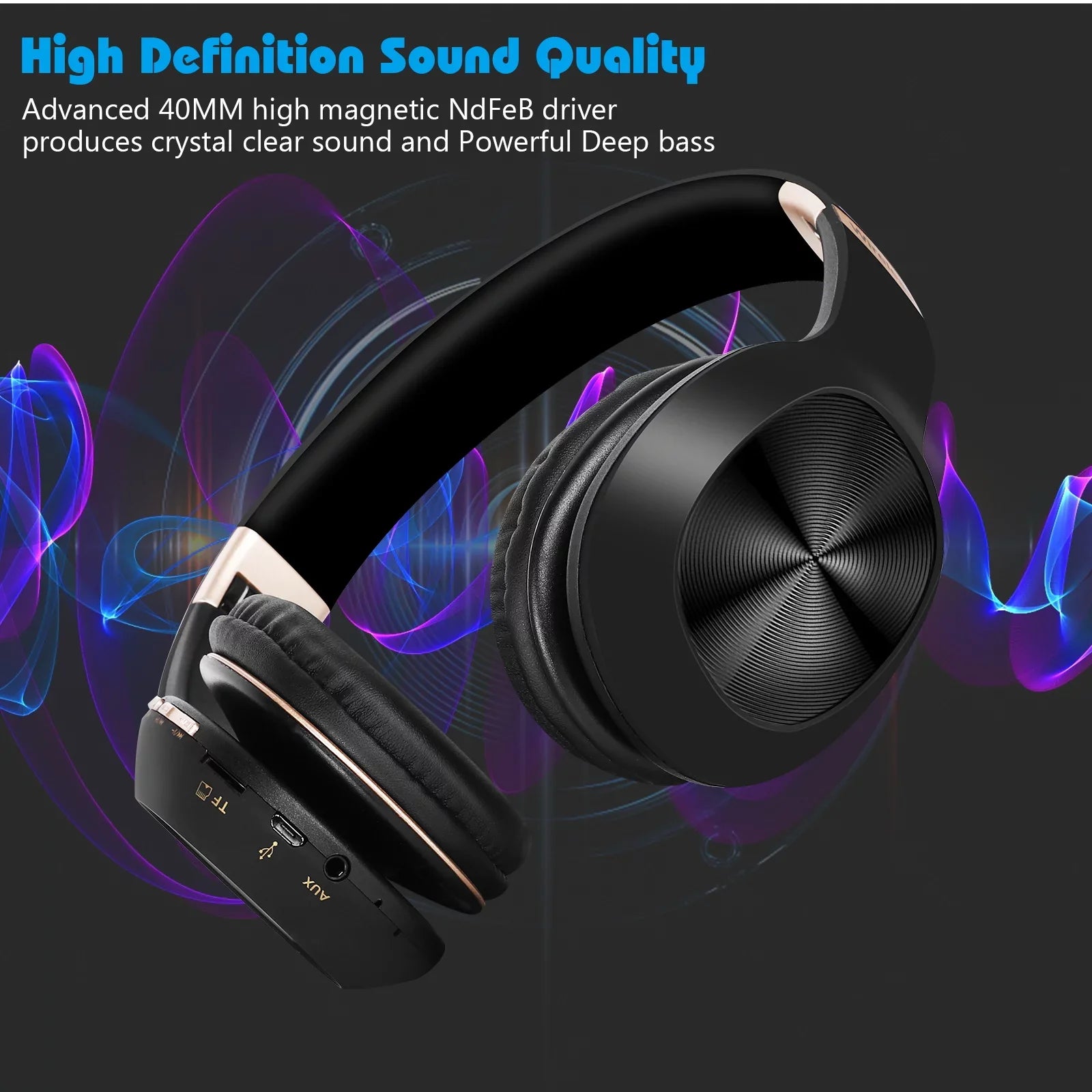 For with Galaxy – Comfort Headphones II  Noise-Cancelling, Black Bluetooth M02s UrbanX Perfect Overhead Wireless 955