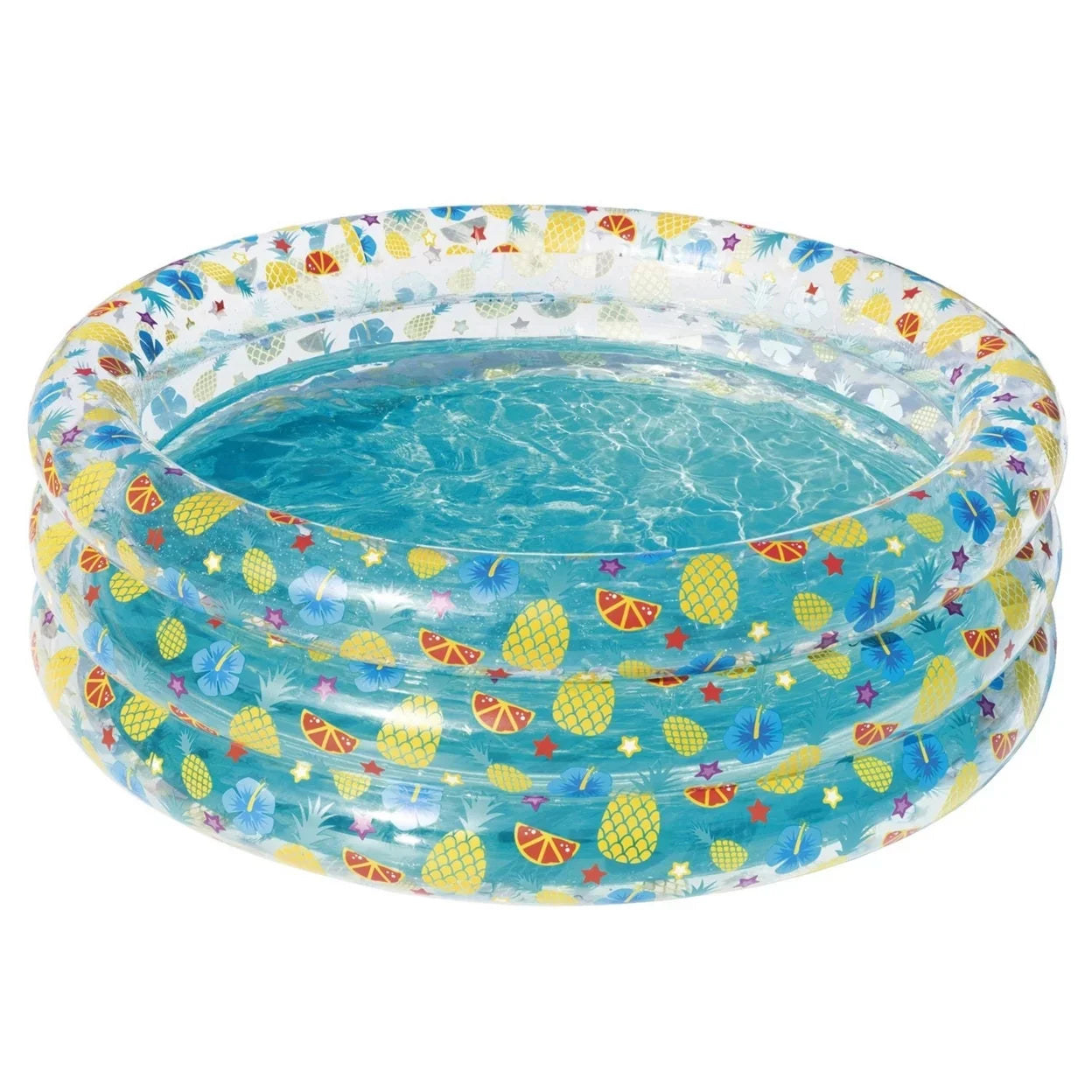 59x21in Family Pool Swimming Blow Swim Ball Pool Inflatable Pool Kids Center For Foldable 3 Up