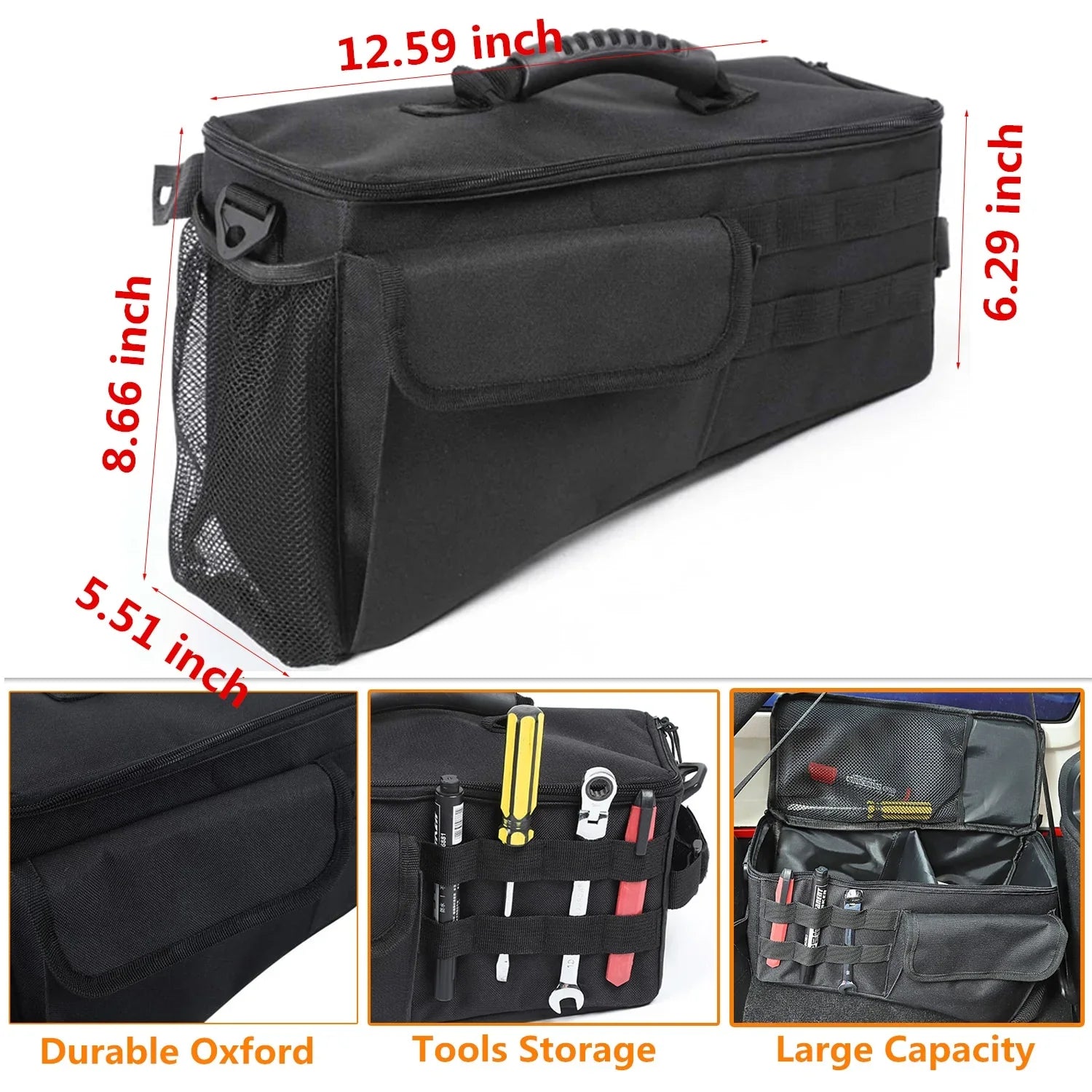 4 Interior Stowing Organizer Side 2007-2024 2024 Car Doors Tidying Tray JK JL Jeep for Accessories Bag Tool
