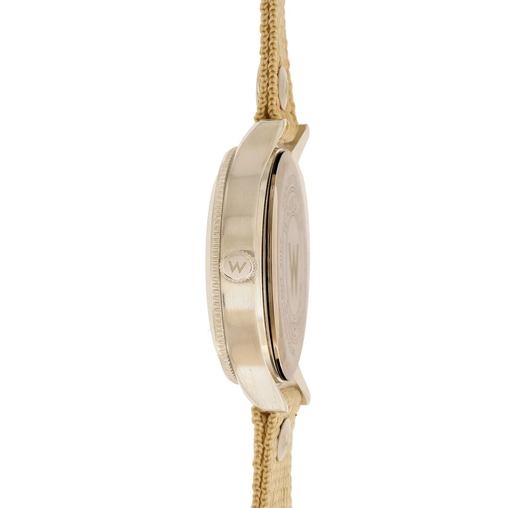 Round 48mm Dial, Wheat Wrangler Nylon Strap Natural Colored Watch Black
