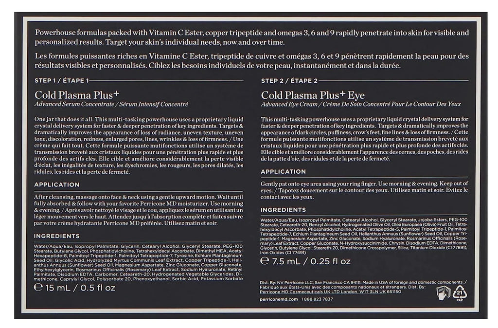 PLUS MD/COLD PLASMA COLD PLASMA PLUS PERRICONE MD DUO PERRICONE POWER
