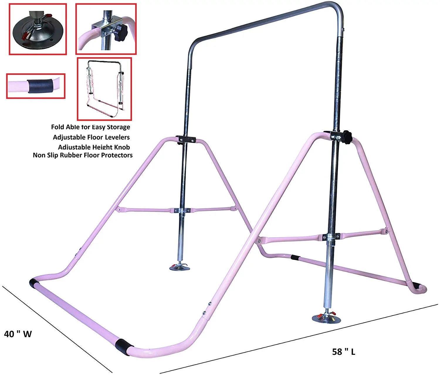 Tower Climbing Gymnastics Gym Jungle Pink Bar, Progymnastics Junior Bar Bar Training, Kip Bar, Monkey Horizontal
