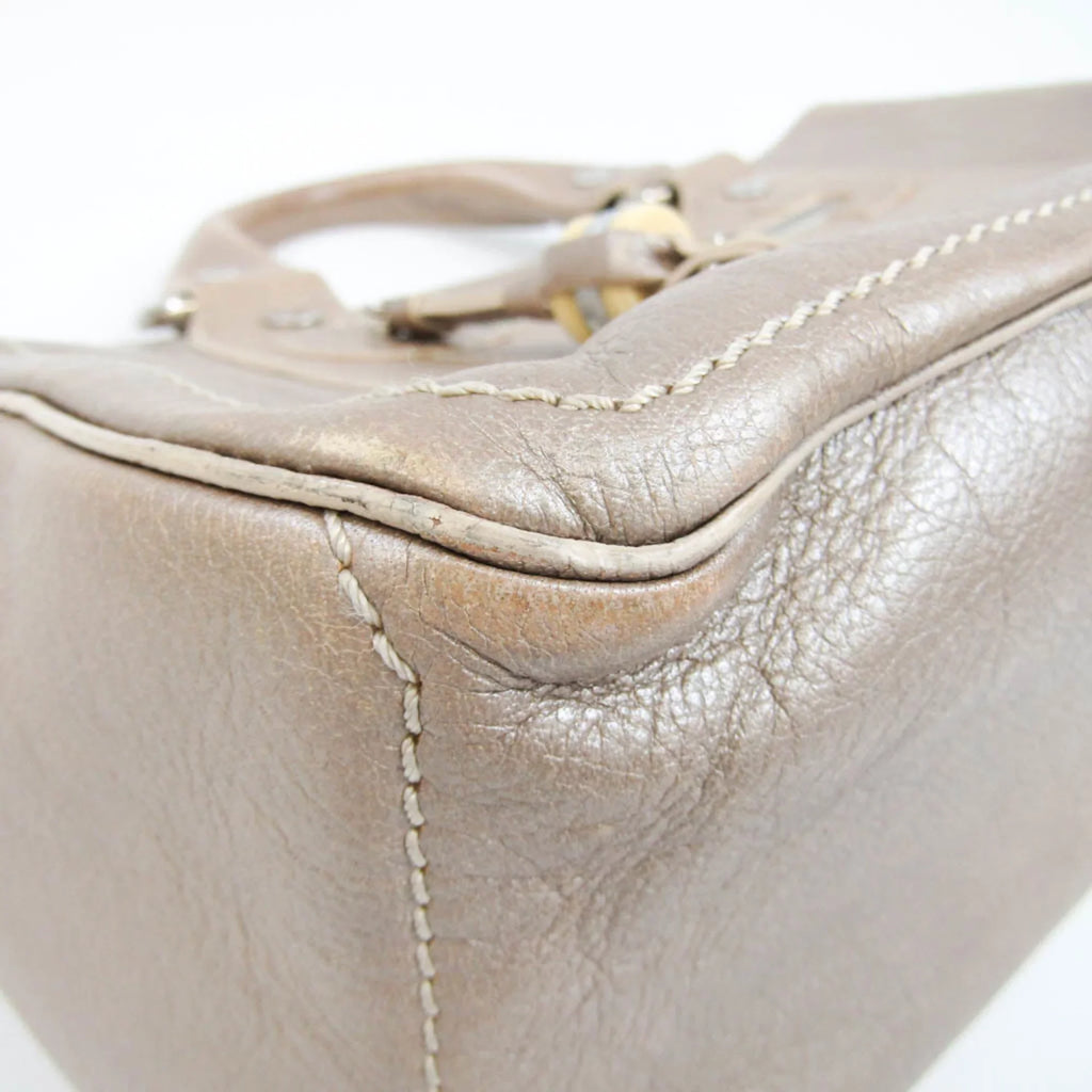 Pre-Owned (Good) Celine Women's Boogie Beige,Champagne Handbag Leather