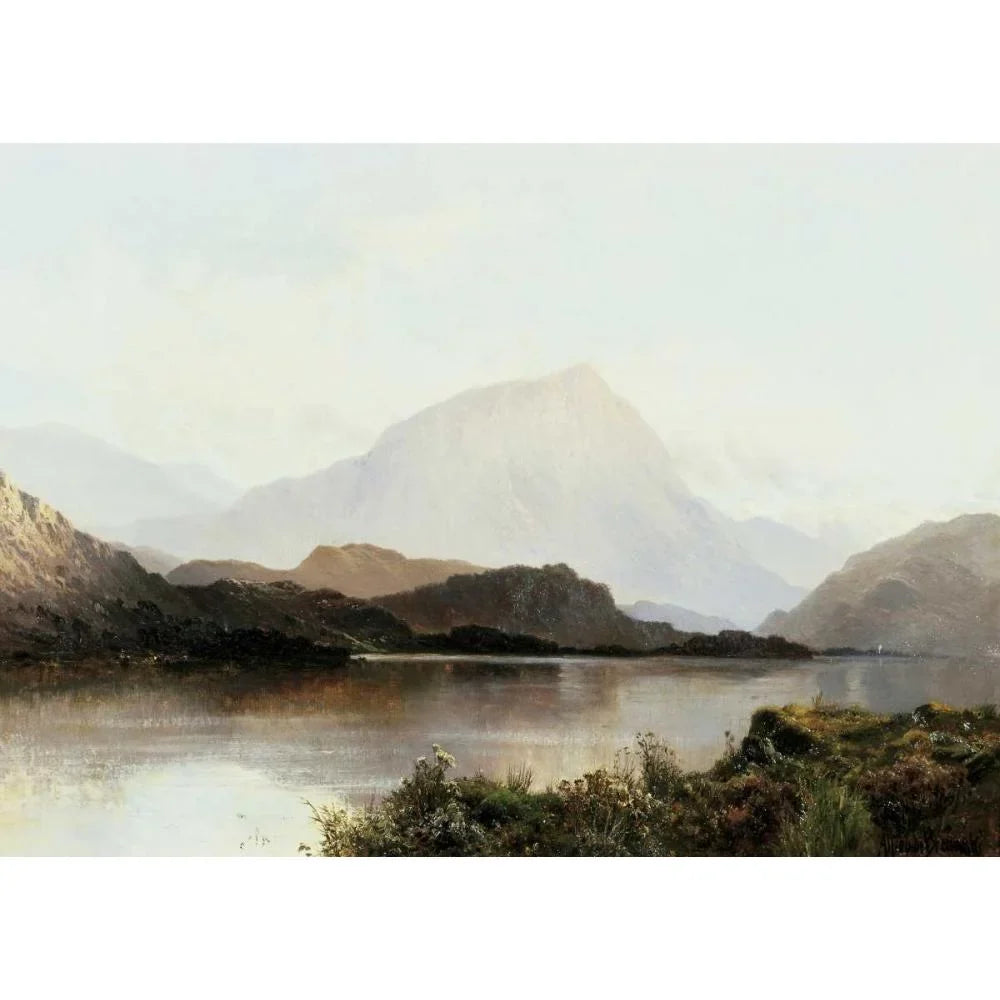 Black Framed Lomond Hills Modern Titled Alfred The Print Loch - of De Art Breanski, 18x14 Museum