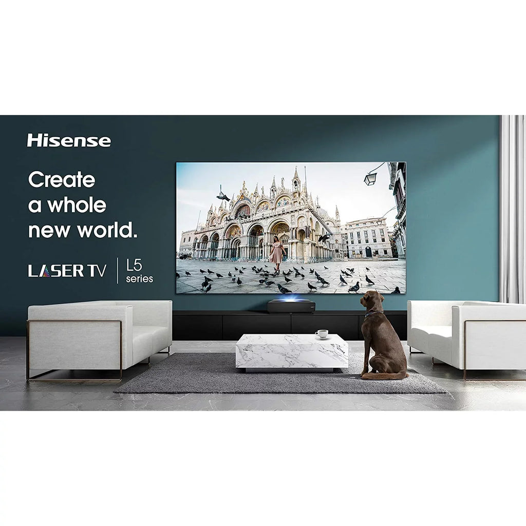 TV 100" L5 UHD System Hisense Laser Cinema 4K 600 Series Bundle with HDR Soundbar