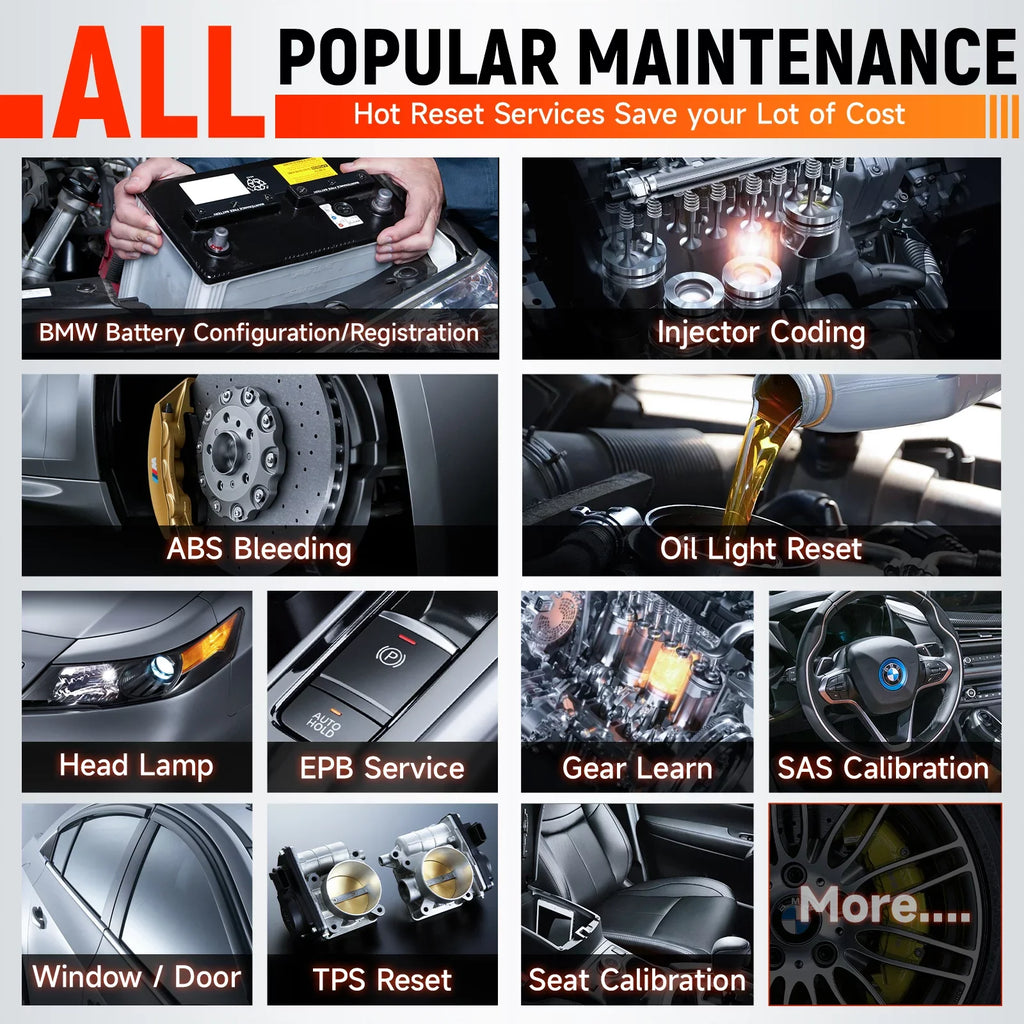 BMW Systems Services for MINI Code Scan BMW RR Control All Scanner Foxwell Car Scanner Reader Maintenance Test Tool 31+ Automotive NT710 Automobiles Tool Diagnostic Bi-Directional OBD2 Active OBDII