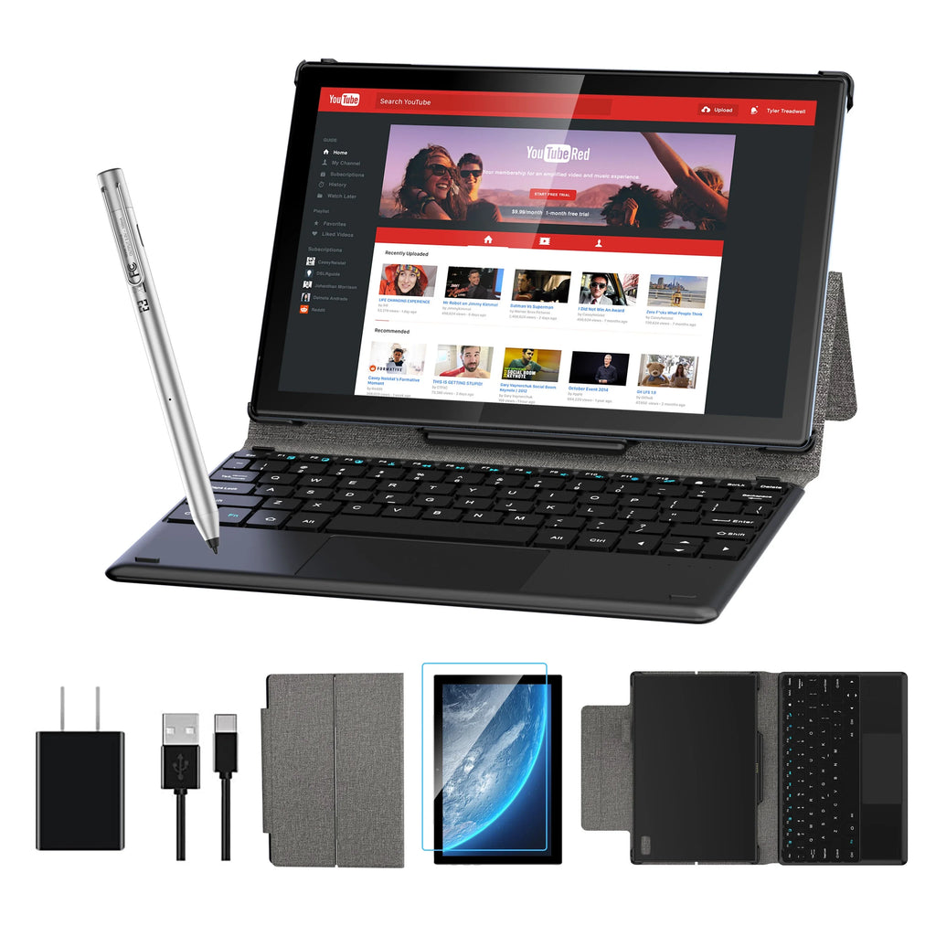 10.1" Full Hub, HD BYYBUO Entertainment Radio, Bluetooth Your Display, FM 12 Android Tablet: