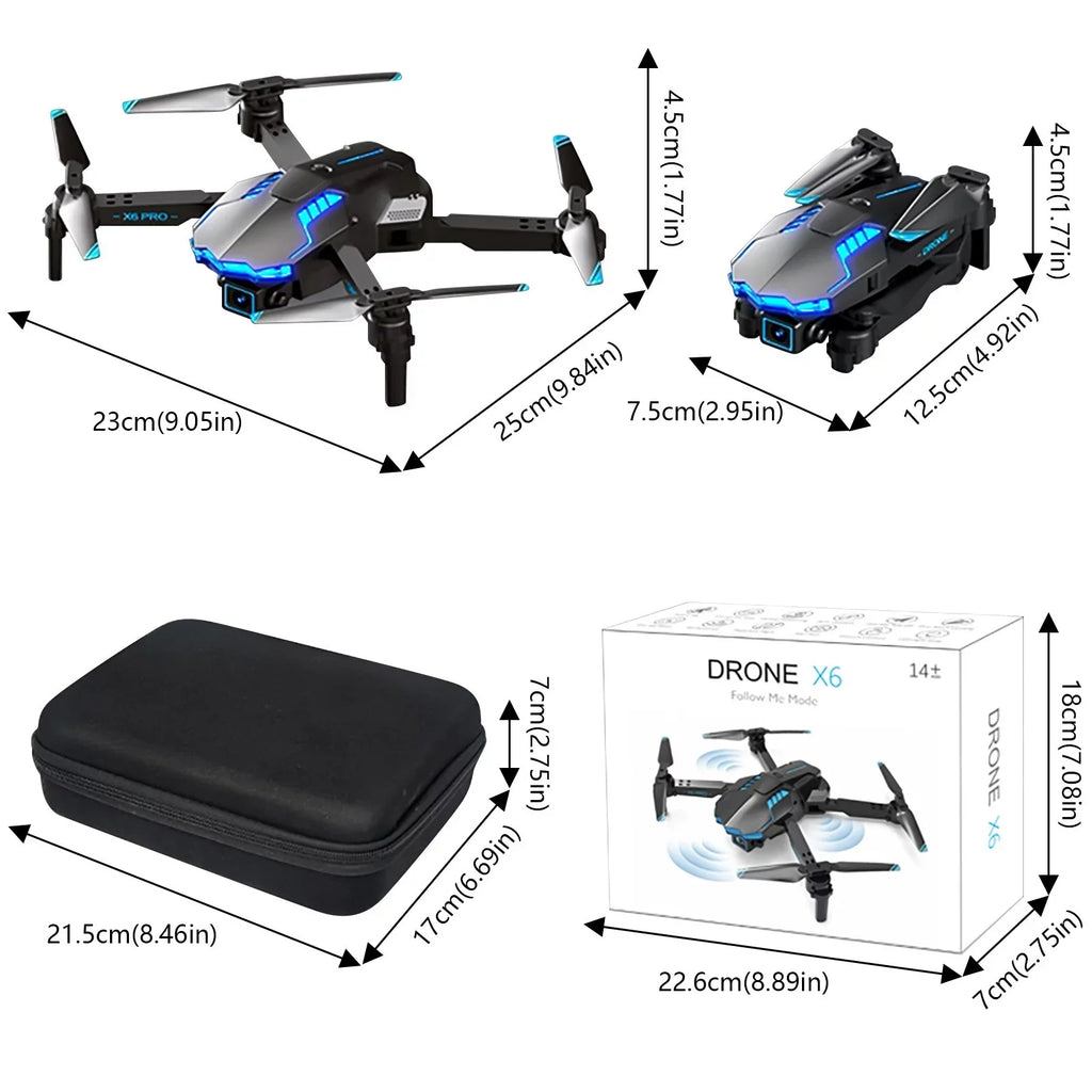 4K Obstacle HD With FPV For One And Airplane StartSmart WiFi Button Off Stunt Dual RC Mode Camera RC Mini Track Kids Avoidance Quadcopter Adults Show Headless Foldable
