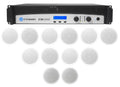 Front+2) Crown Commercial 800w 70V Speakers JBL CDi2000 Amplifier+10) Background