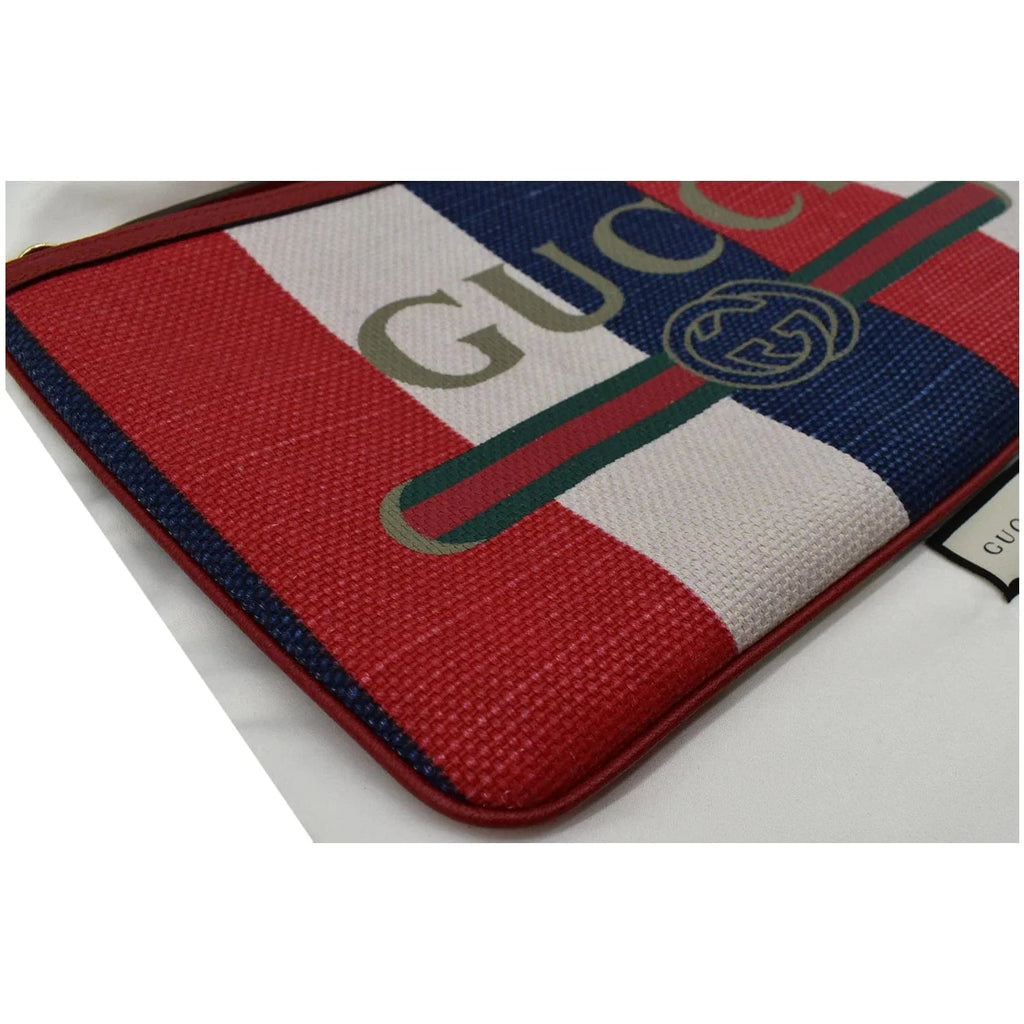 Canvas Merida Multicolor 524788 Linea Pouch Stripe Pre-owned Web GUCCI Zip