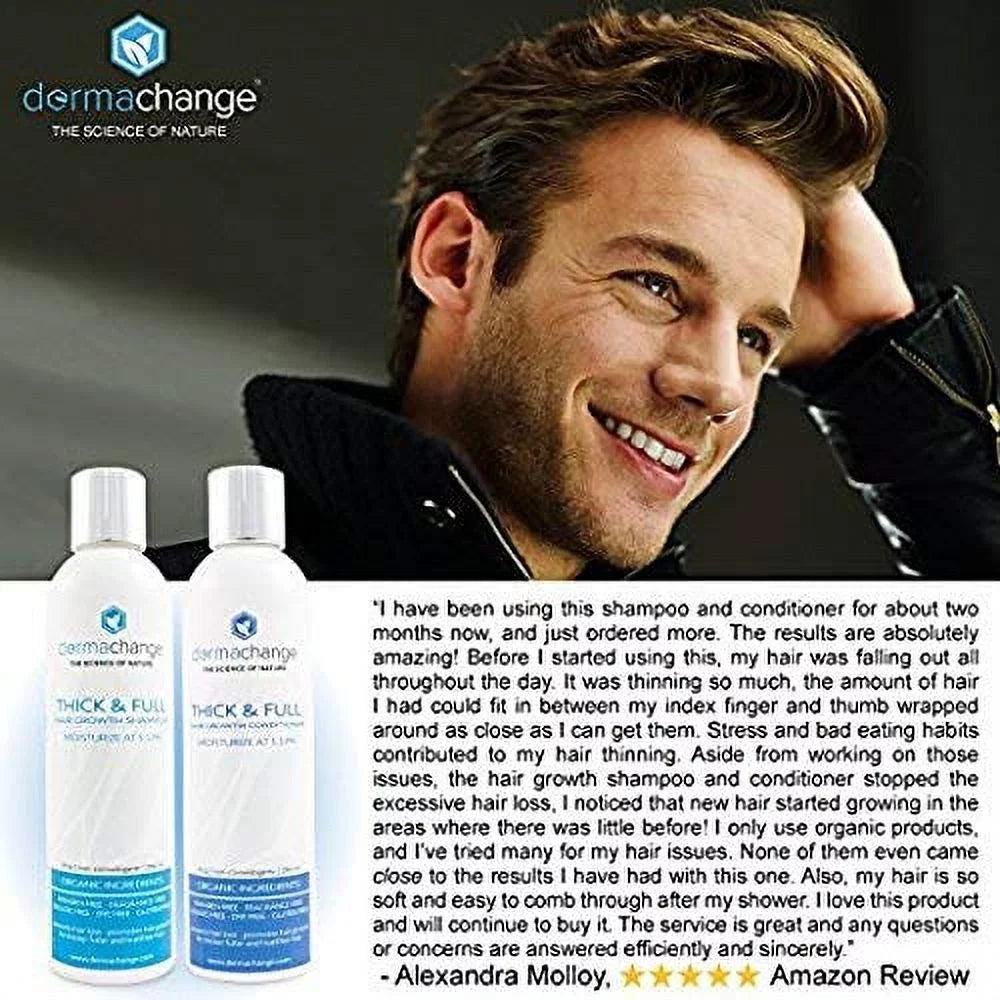 Conditioner Hair Shampoo -8 Growth Vitamins with DermaChange Set Oz and for