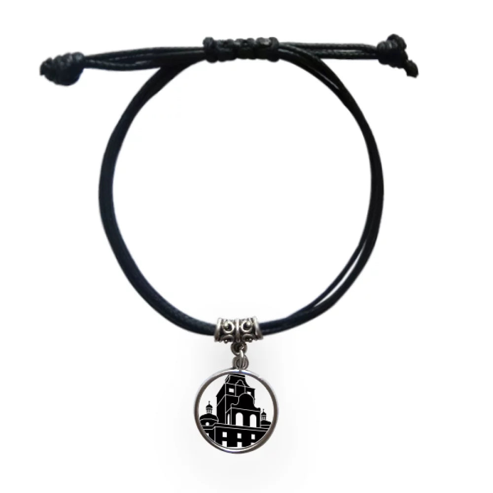 Rope Architecture Bracelet Wristband Black Famous Building Leather Germany Jewelry
