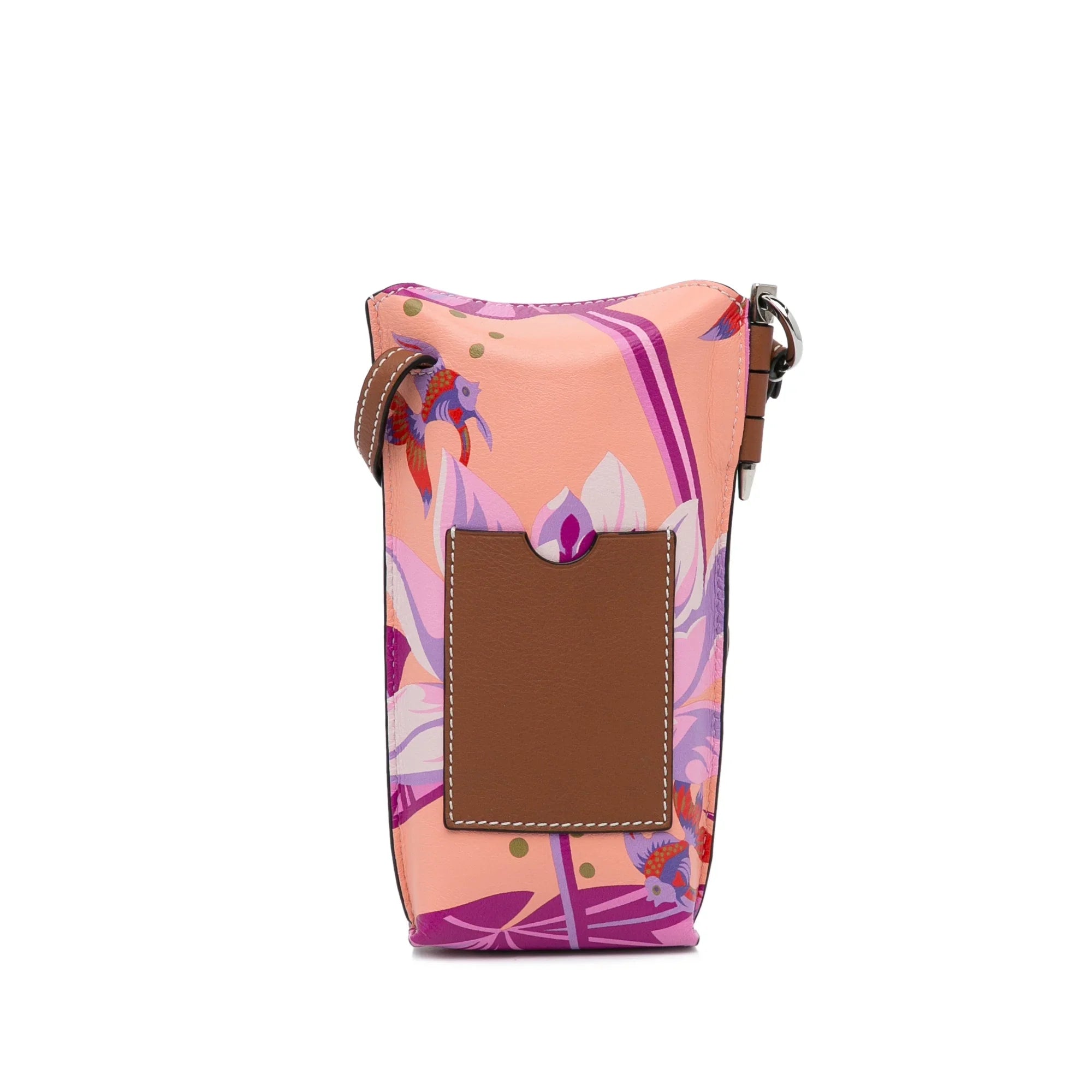 Unisex (Good) Bag Calf Pocket Crossbody Crossbody Gate Waterlily Loewe Authenticated Ibiza Pre-Owned Paulas Pink x Leather
