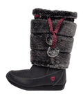 Boot Tall Kid Timberland size 4.5 Winterberry Black Fur Junior 59994 US Big Medium