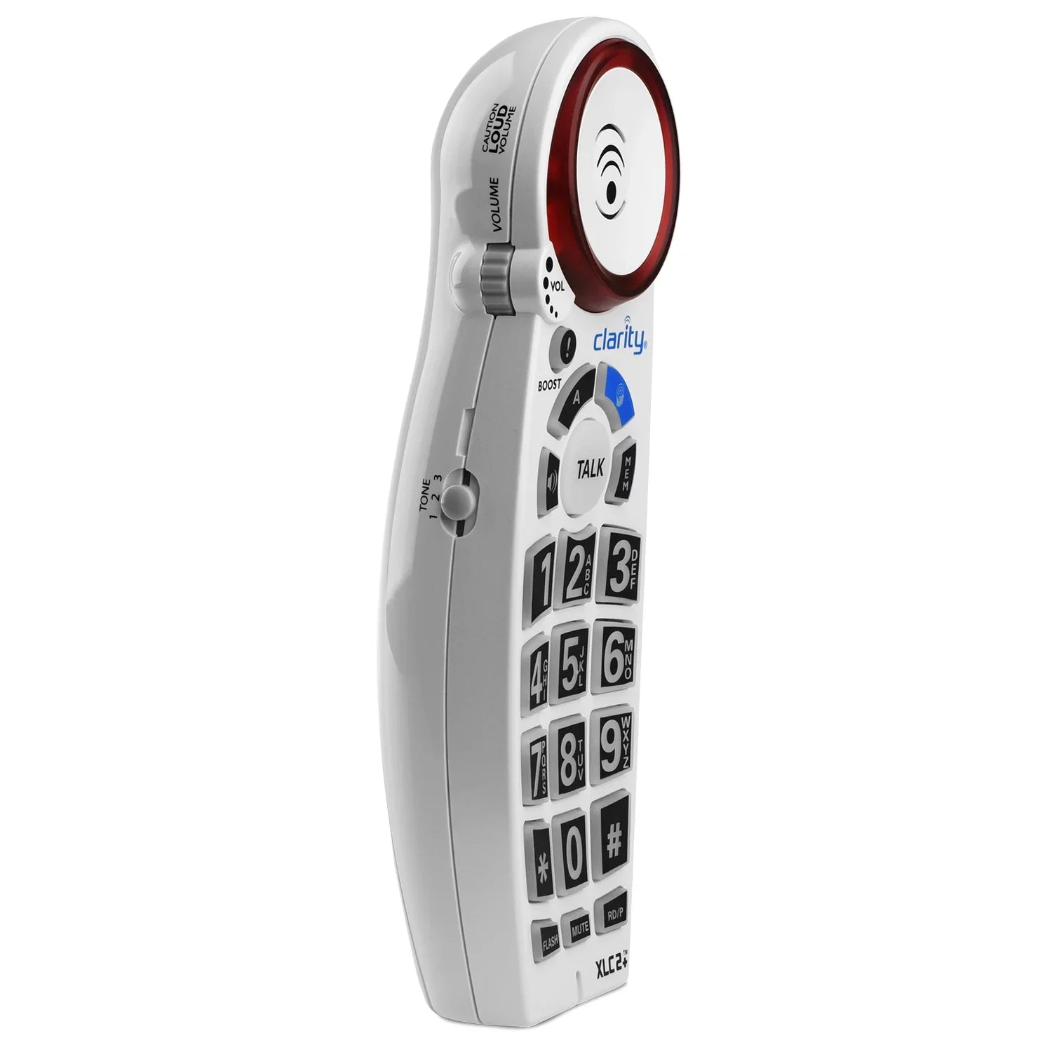 Button Speakerphone with Amplified White ID, Cordless Big Clarity Caller Talking