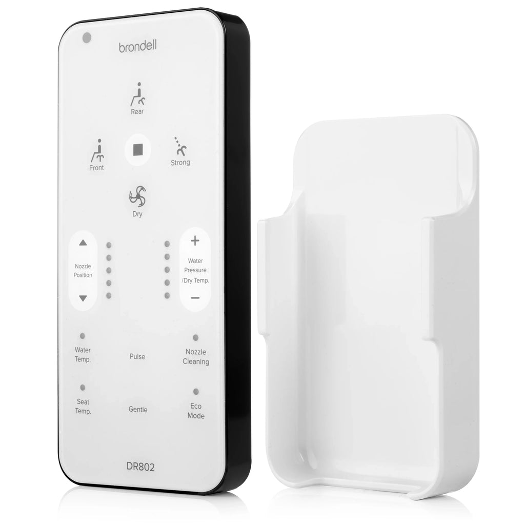 Bron Control, Remote Bidet with Round White Seat Toilet Advanced DR802 Swash