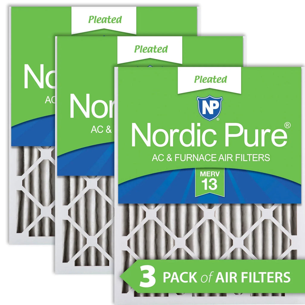 Pack Pleated Nordic 20x20x2 Pure Filters 3 Air MERV 13
