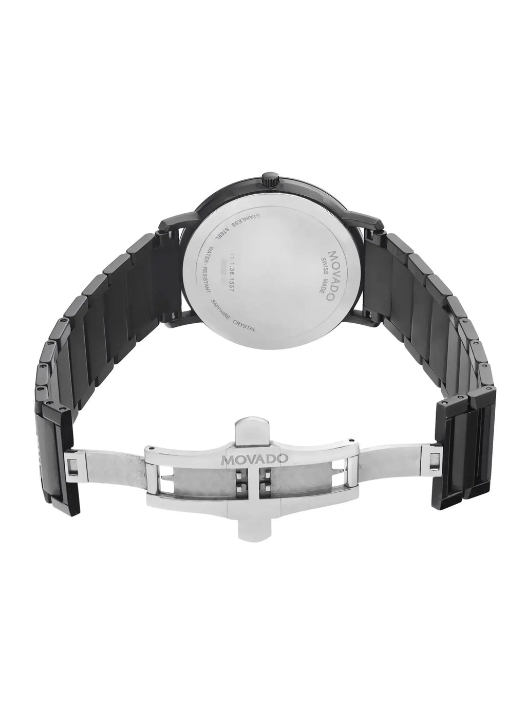 Movado Watch 40mm Modern Black Quartz Classic Steel 0607408 Mens Dial