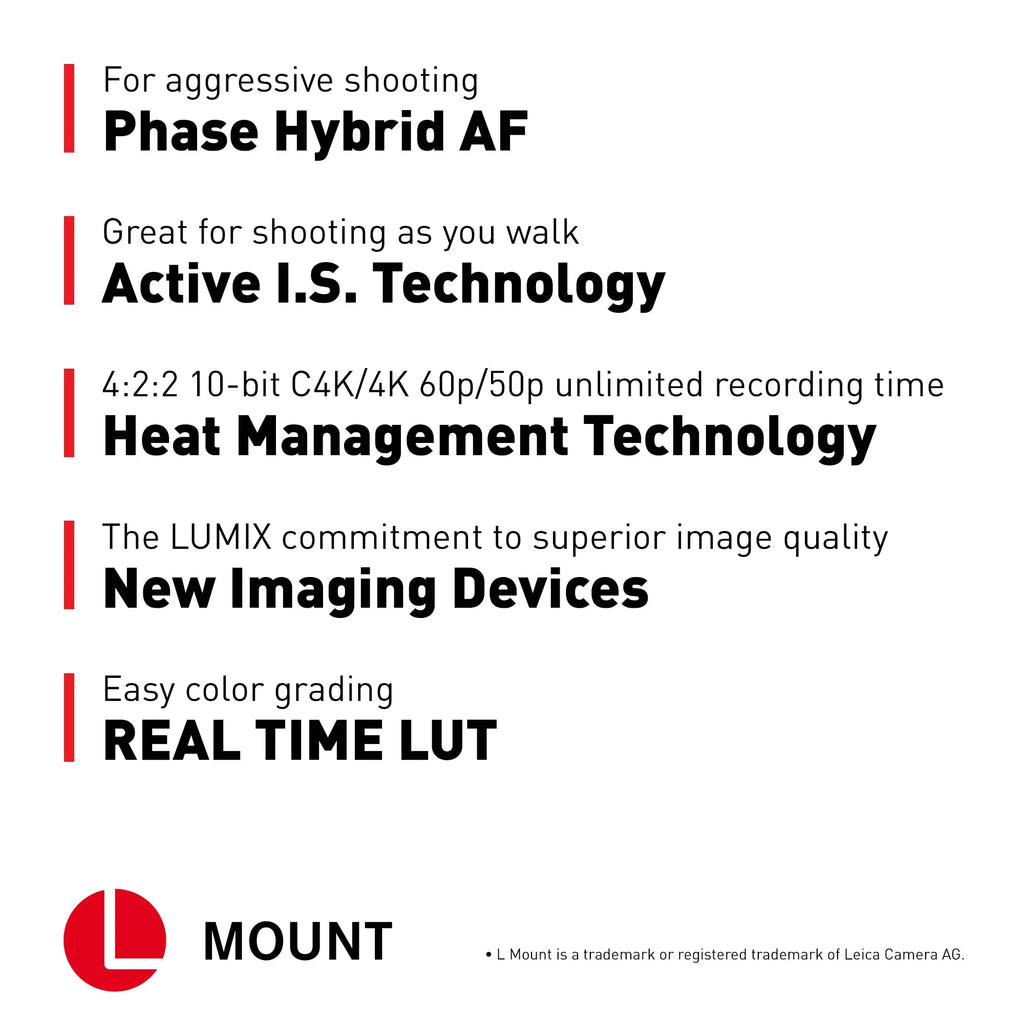 Hybrid Unlimited Technology, Recording Active AF, Phase LUMIX 24.2MP Mirrorless I.S. Full Panasonic New - Camera, 10-bit Frame 4:2:2 S5II DC-S5M2BODY with